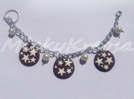 Bracciale con Pan di stelle e perle bianche!